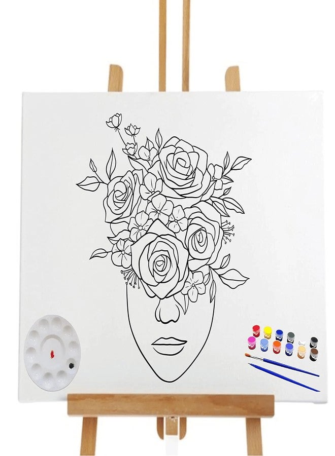 7 Colours Decors مجموعة أدوات الرسم على القماش من 7 ألوان | لوحة رسم قماشية بخطوط خارجية للأطفال والكبار والأزواج | مثالية لأعياد الميلاد والمناسبات (8 × 10 بوصات) (رائد فضاء) - Image 3